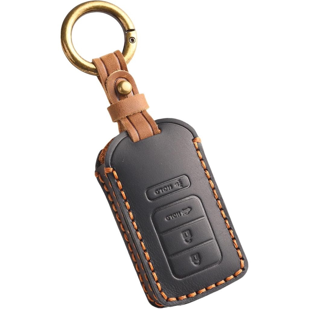 Bao Da Chính Hãng 4 Nút Chìa Khóa Fob Dành Cho Xe Honda Accord Ridgeline CRV Civic CRZ FIT HRV (2014