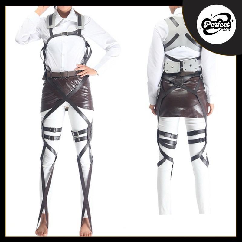 Attack on Titan Trang phục hóa trang Attack on Titan Belt Set: Survey Corps Legion Soldier Coat Tren