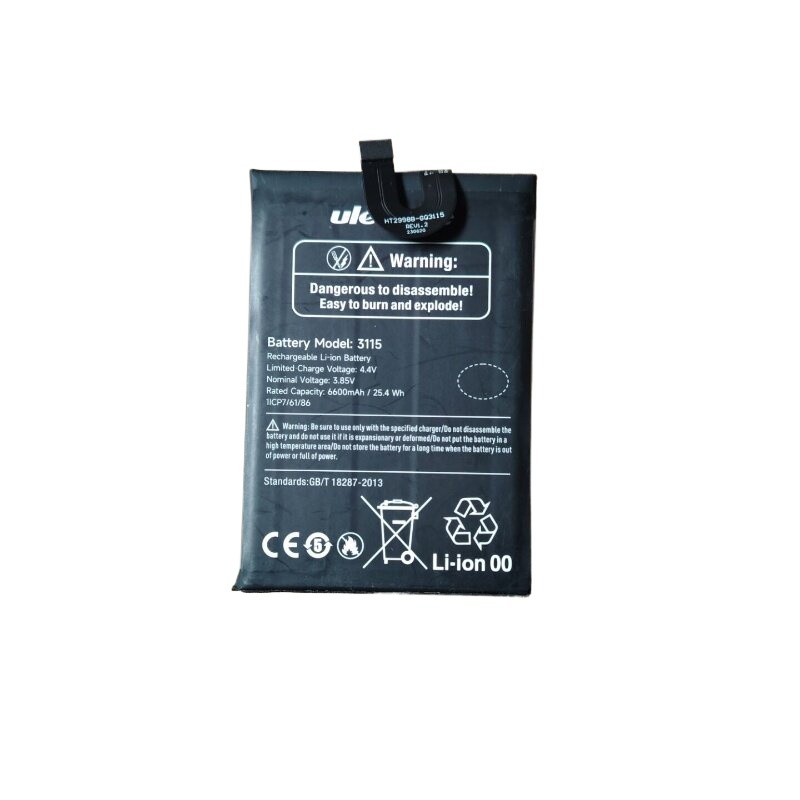 Pin điện thoại di động Ulefone Armor 22 phong cách răng miệng 31515 Pin tích hợp 6600mah