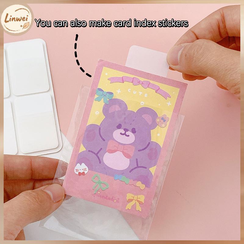 [Linwei] 40 / 80 / 160 Trang Frosted Simple Pure White Stiers Nhãn trong suốt Stiers DIY Stiy Notes 