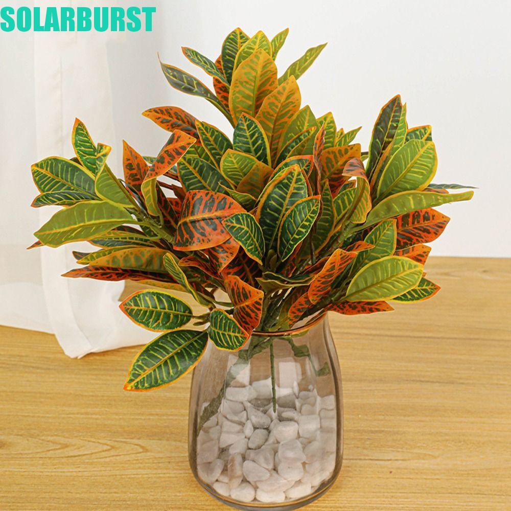 Cây Banyan Nhiệt Đới SOLARBURST, Cây Ficus Nhân Tạo 35 Lá Nhựa, Sắp Xếp Hoa Lớn Giống Như Thật Cây F