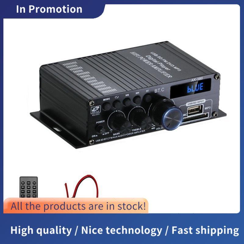 AK380 Bluetooth Bộ Khuếch Đại Kỹ Thuật Số HiFi Âm Thanh Karaoke 2 Kênh Rạp Hát Tại Nhà Khuếch Đại Lớ
