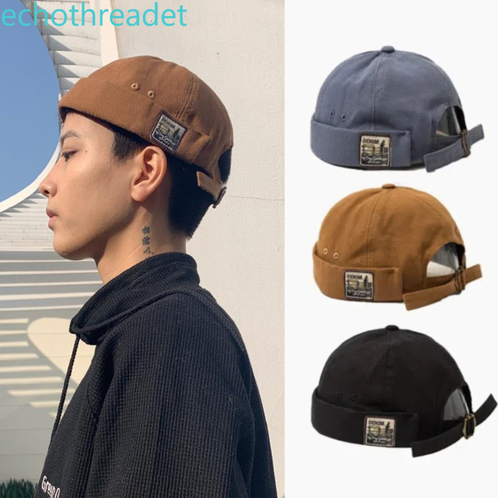 WELON Nam Nữ Skullcap, Mũ Không Vành Cotton Unisex, Mũ Docker Thời Trang Màu Gorras Dưa Docker Cap N