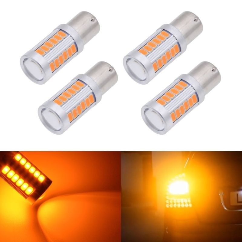 Đèn Tín Hiệu Bóng Đèn Phanh Ngược BAU15S 33SMD 1156PY21W LED Chất Lượng Cao
