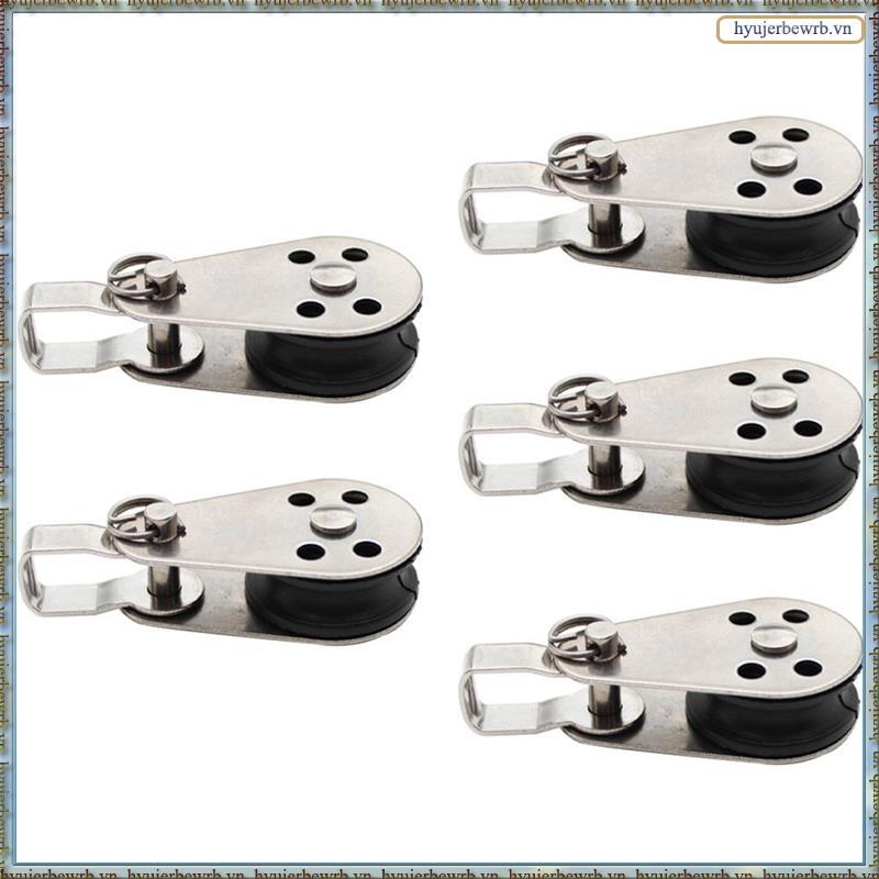 Bộ 5 ròng rọc thuyền buồm, ròng rọc dây nylon cho tàu thuyền, pulley lắc nhẹ