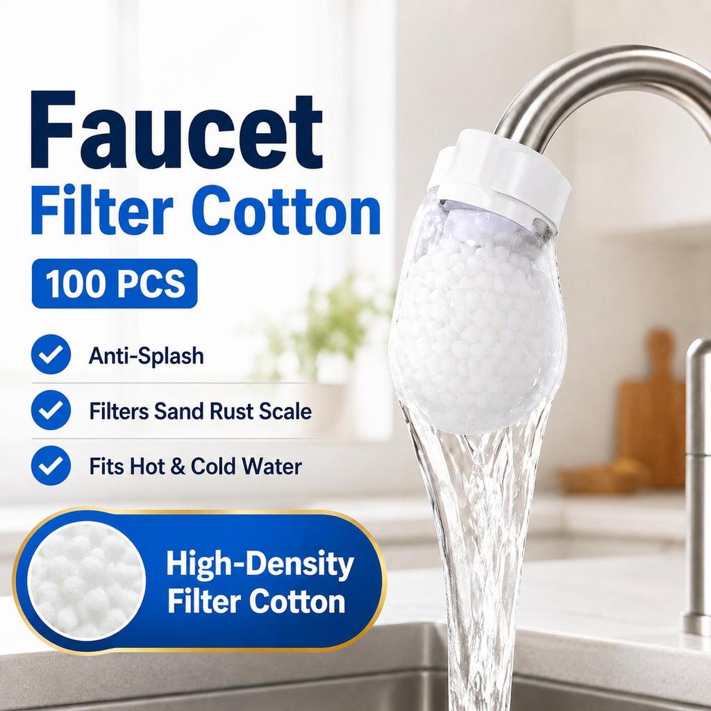 100 Chiếc Vòi Lọc Túi Cotton Đa Năng Chống Bắn Máy Nước Dày Mật Độ Cao Zip