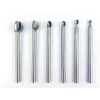Phá thô cán 3mm (mũi quả đào cán 3mm- Trọn bộ 6 mũi)