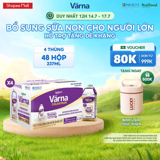 Combo 4 Thùng Sữa Bột Pha Sẵn Varna Colostrum (48 Hộp GIấy X 237ml) Bổ Sung Sữa Non Tăng Đề Kháng Cho Người Lớn