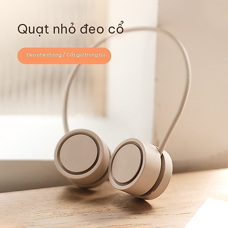 Portable bladeless neck-mounted fan，Innovative design，Compact and easy to store，It is a convenient p