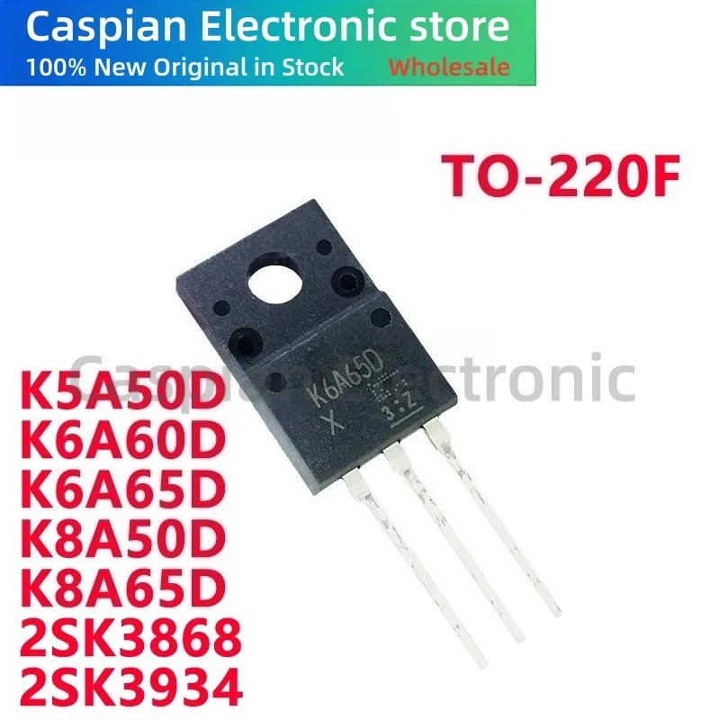 5 CÁI K5A50D K6A60D K6A65D K8A50D K8A65D 2SK3868 K3868 2SK3934 K3934 TO-220F MOS Bóng bán dẫn hiệu ứ