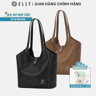 Túi xách nữ cao cấp da thật ELLY ET220 túi đeo vai cao cấp công sở thời trang sang trọng đựng ví điện thoại đồ cá nhân
