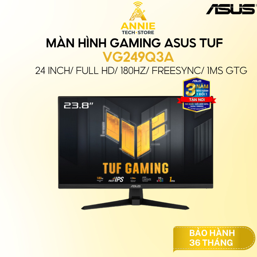 Màn Hình Gaming Asus TUF VG249Q3A (24 Inch/ Full HD/ 180Hz/ FreeSync/ 1ms GTG) - Hàng chính hãng