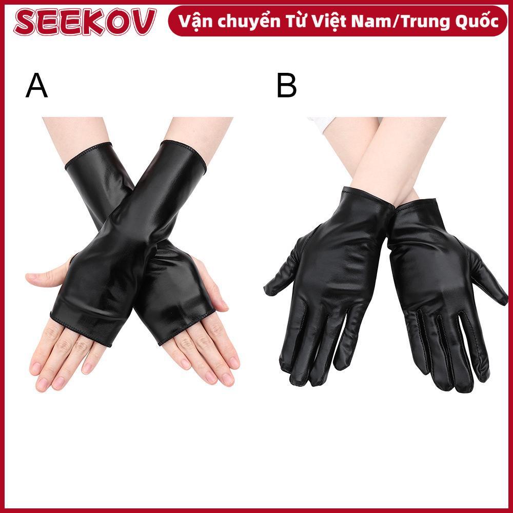 Găng tay da SEEKOV Gothic Hip-Hop Dance Gothic Punk Dress Up