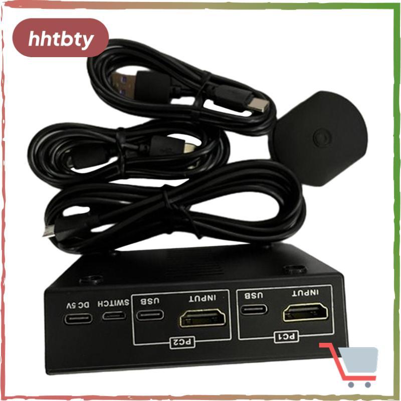 4K KVM Switch 2 cổng để chia sẻ 2 PC 1 Bộ bàn phím chuột Máy in