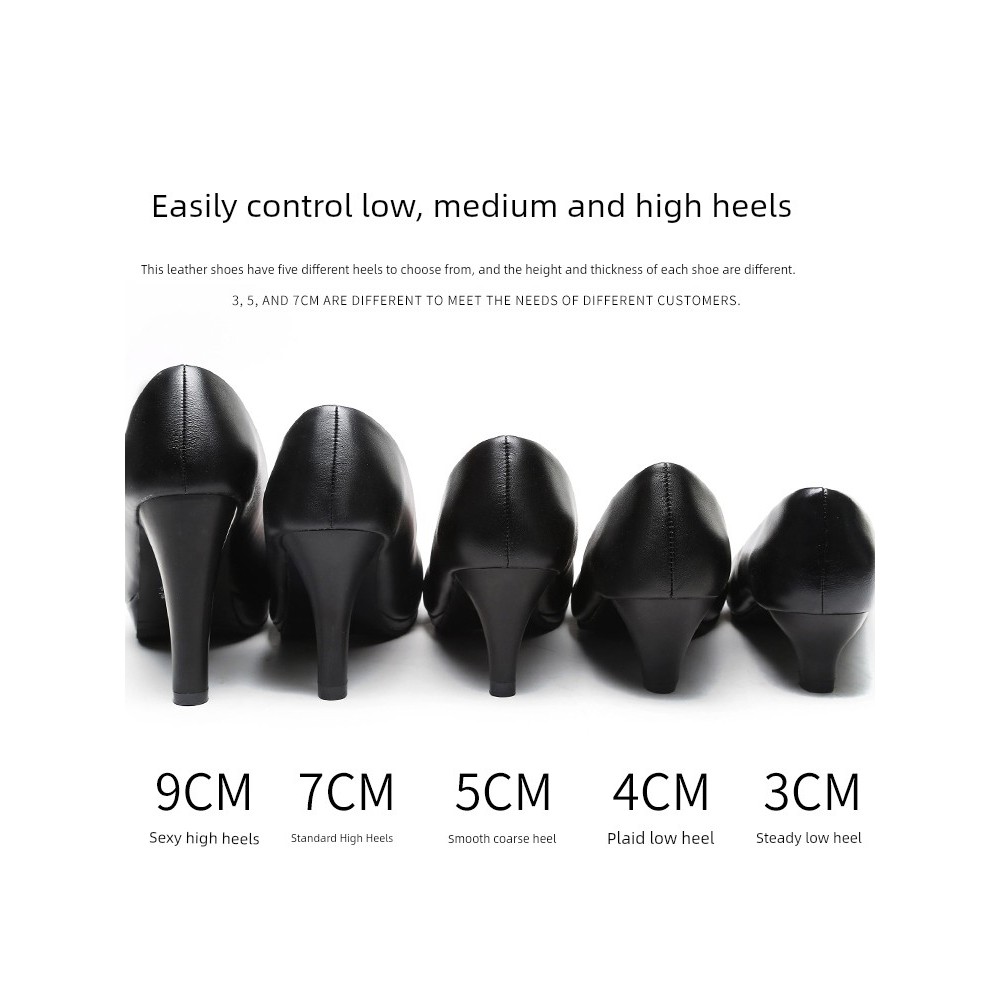 giày cao gót giày cao gót 7 phân Giày cao gót mũi tròn công sở 5cm 3 cm