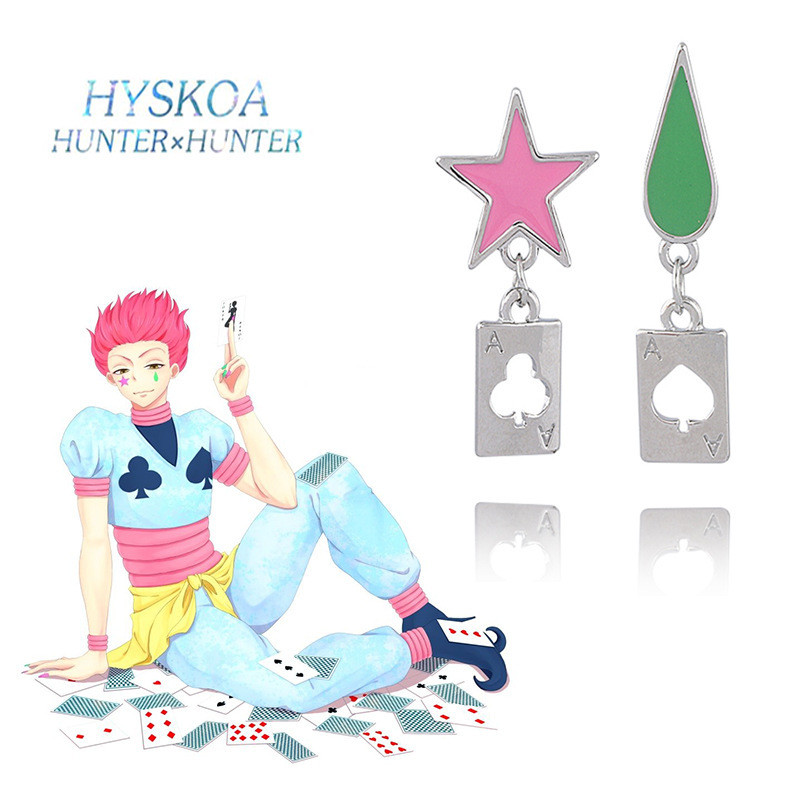 Anime Hàng Hóa Toàn Thời Gian Hunter Hisoka Hisoka Ngôi Sao Năm Cánh Giọt Nước Logo Bông Tai Đồng Bạ