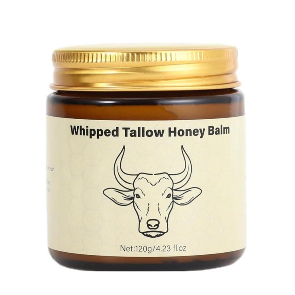 Hot New Item Whipped Tallow Honey Lip Balm, Tallow Honey Body Balm, Grass-Fed Tallow Skin Cream Kem 