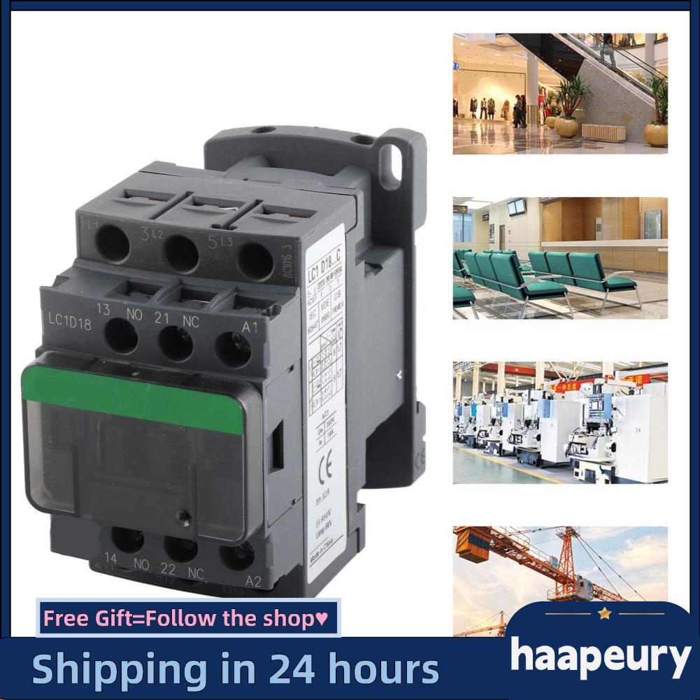 Haape Công tắc tơ AC điện công nghiệp Điện áp định mức LC1D18 380V Điểm ổn định Độ nhạy cao (Điện áp