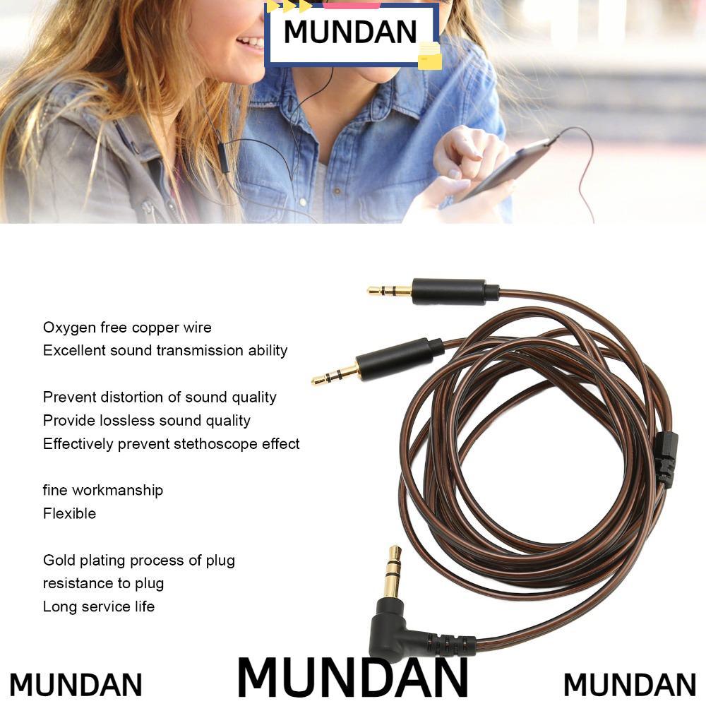 Cáp thay thế tai nghe MUNDAN, Cáp Aux 3,5mm sang Dual 2.5mm 120cm / 47.2in, Dây âm thanh nâng cấp cắ
