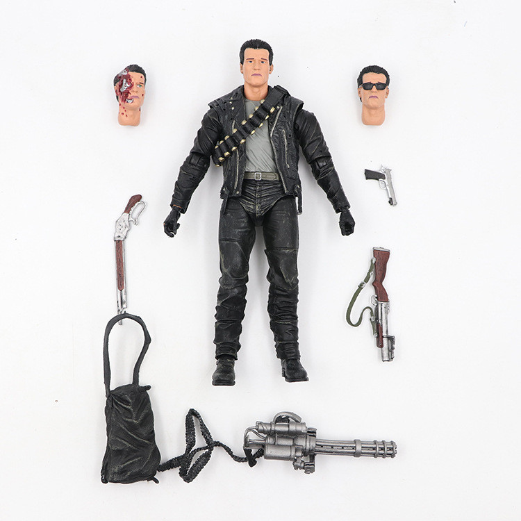 NECA Phim Terminator T800 Arnold Hình Mẫu Màu Đóng Hộp Pháo Chất Liệu PVC Ngoại Thương Búp Bê Triều 