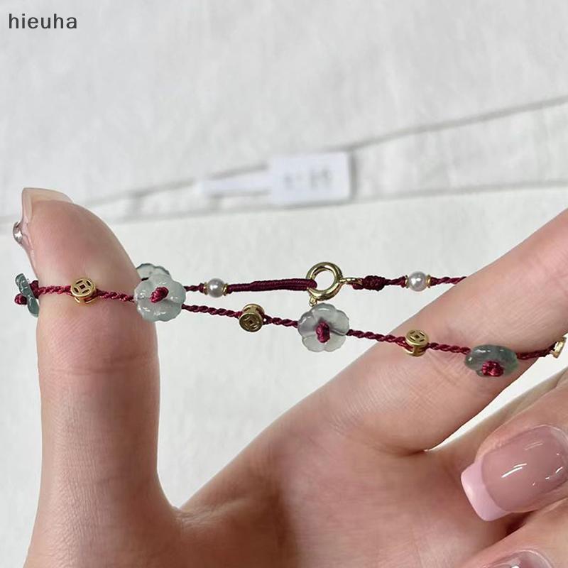 Pff Trung Quốc Màu Đỏ May Mắn Handmade Dây Vòng Đeo Tay Hoa Hạt Cho Phụ Nữ CCD
