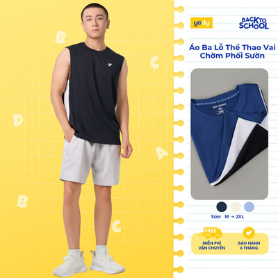 Áo Ba Lỗ Nam Yody Áo Thể Thao Vai Chờm Phối Sườn Thoải mái khi sử dụng TRA MATA26S007