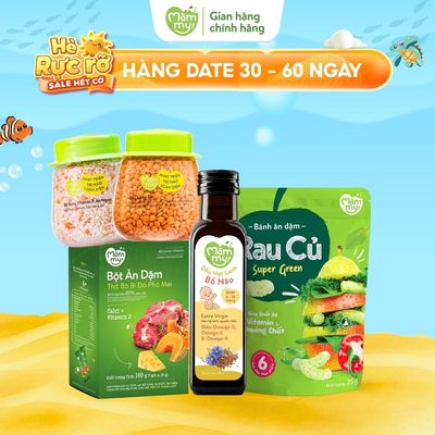 [DATE 31-60 NGÀY] Dầu ăn dặm Mămmy cho bé, bánh ăn dặm, sữa chua sấy,  bột ăn dặm, GIa vị cho bé 6 tháng