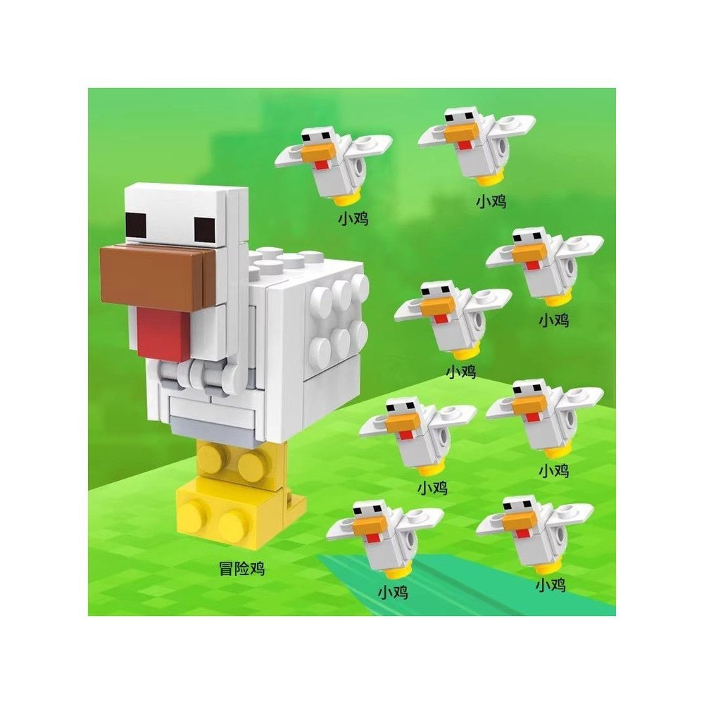 Dân làng dưới ranh giới Lợn Thần Creeper Búp bê Steve Bảo vệ im lặng Đồ chơi Khối xây dựng Minifigur