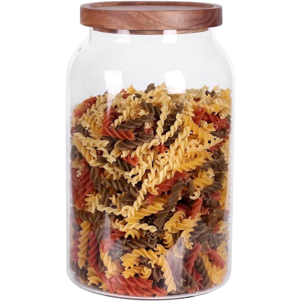 LEAVES VÀ TREE Y 1 Bình thủy tinh Gallon có nắp kín khí và đáy chống trượt để bảo quản thực phẩm khô