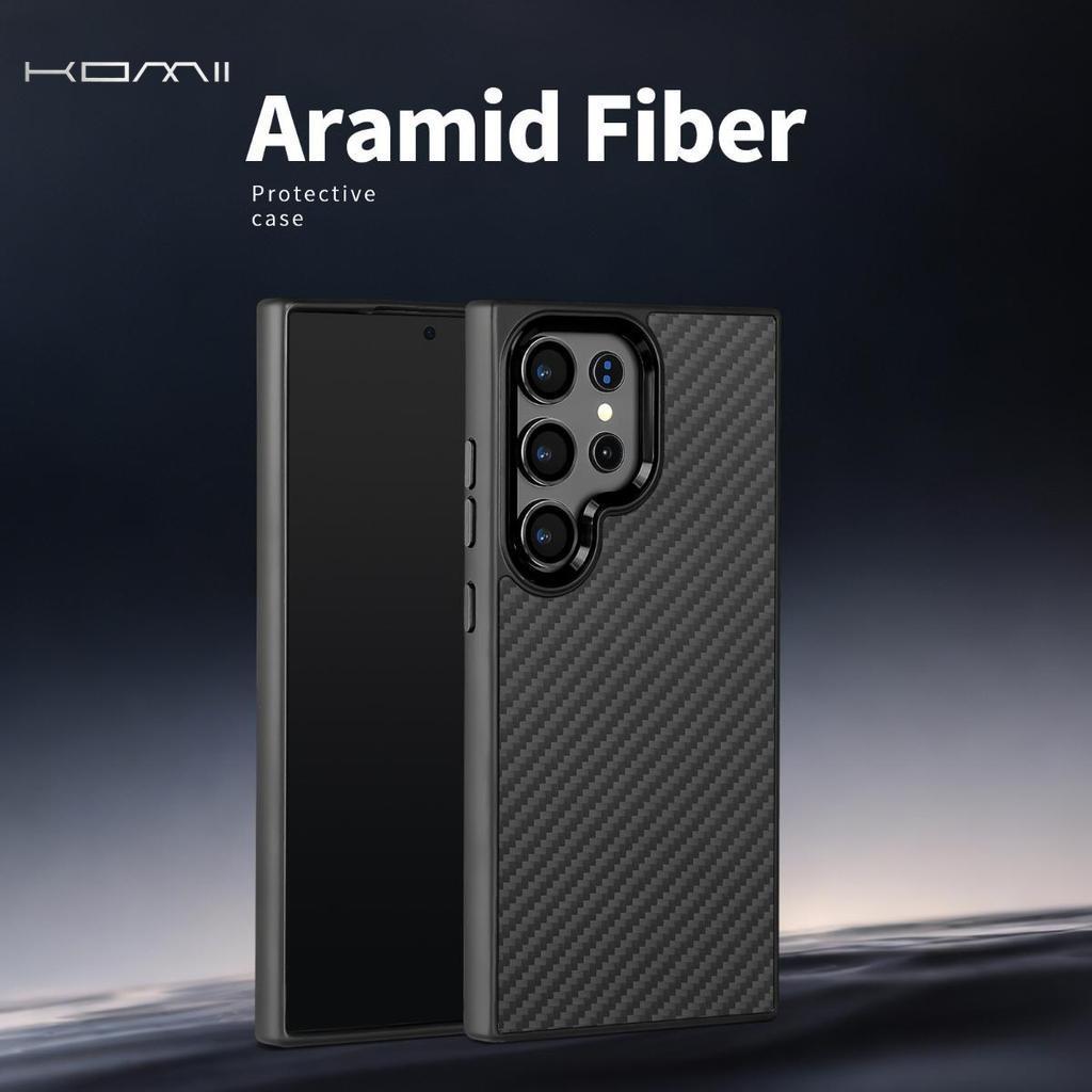 Ốp điện thoại sợi Carbon KOMII-Kevlar cho samsung s25ultra s24 s23ultra s25 s26ultra s24Ultra