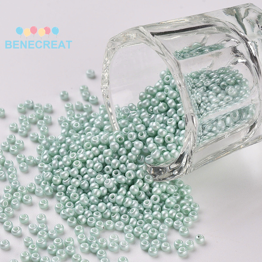 BENECREAT 50gs 11 / 0 FGB Lớp A Sơn Nướng Hạt Thủy Tinh Tròn Azure 2.3x1.5mm Lỗ: 1mm khoảng 5300 chi