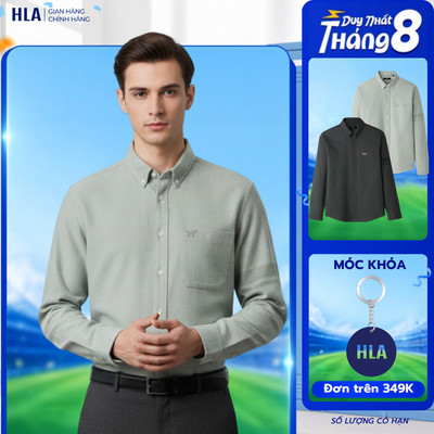 [TẶNG ÁO ĐƠN TỪ 1M5] Áo Sơ Mi Nam Dài Tay HLA - Áo Sơ Mi Công Sở, Chất Liệu Cotton Thoáng Mát, Thoải Mái