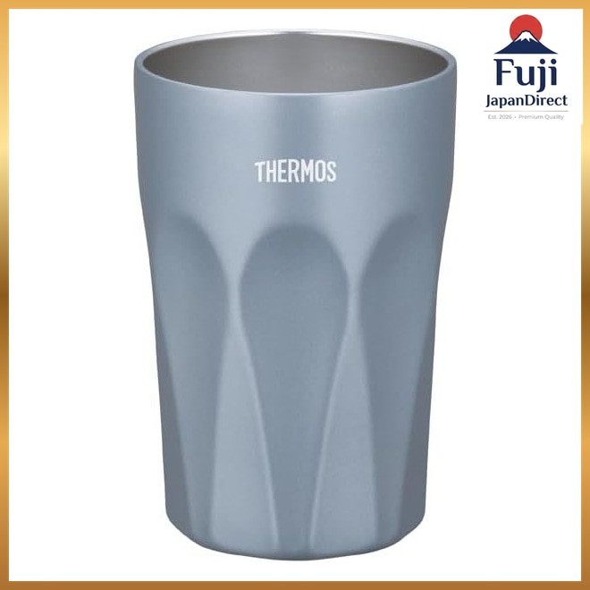 Thermos Vacuum Insulated Tumbler 400ml Misty Blue Glass Cup Design Tumbler JTC-400 MSB Fuji JapanDir