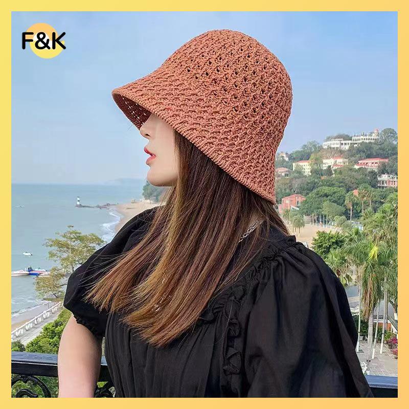 Mũ chống nắng cho bé gái F & K Vành rộng Mũ mùa hè mềm mại dành cho nữ Bãi biển Panama Ống hút Dome 