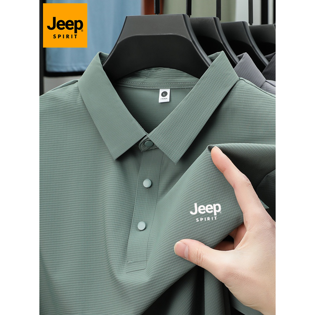 JEEP JEEP JEEP SPIRIT Ve Áo POLO Nam Công Sở Ngắn Tay Nhanh Khô Thoáng Khí Kem Chống Nắng Top Quần Á