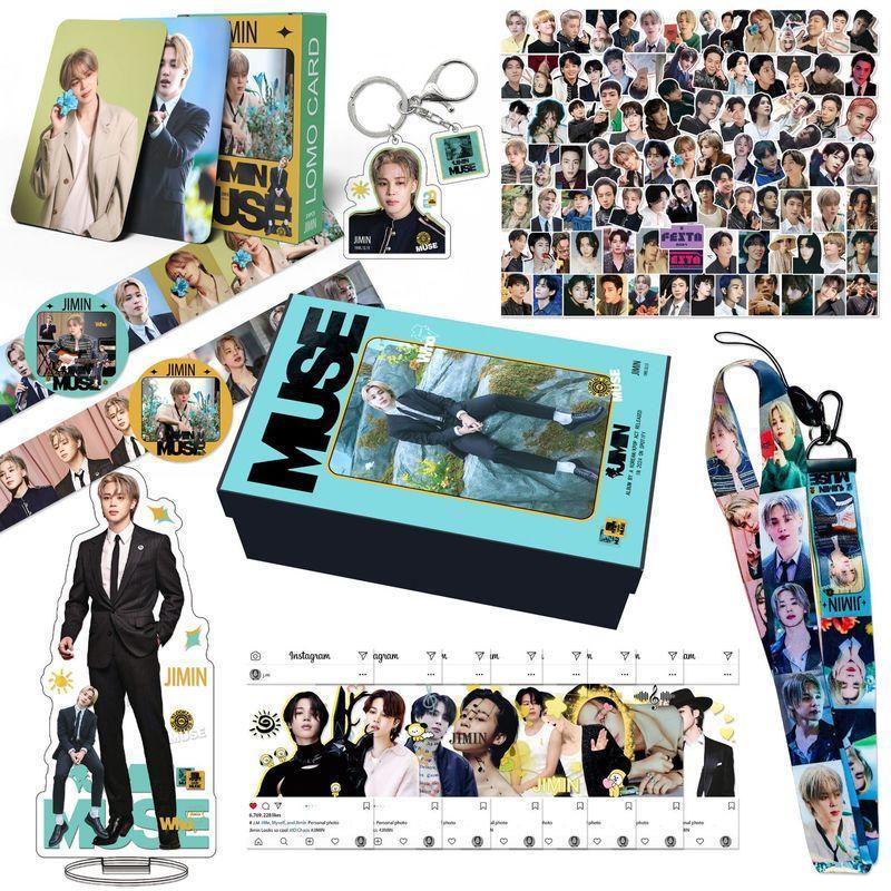 BTS JIMIN JIMIN Park Jimin Hàng Hóa Đứng Thẻ Miếng Dán Hộp Quà Tặng Album MUSE Photocard Gói Quà Tặn
