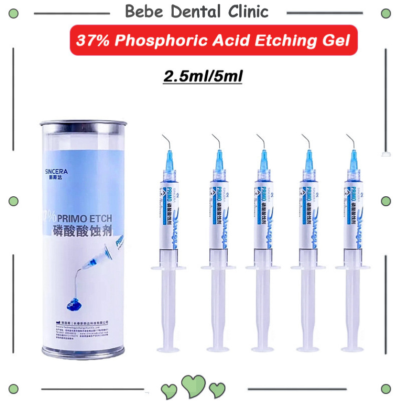 Nha khoa 37% Axit Phosphoric Etching Gel 2.5ml / 5ml Vật liệu sửa chữa răng miệng Làm trắng răng Ven