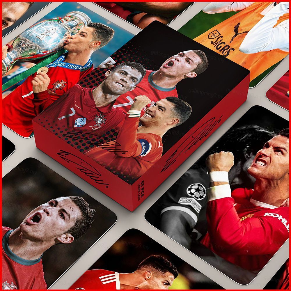 GG3 55 Cái / bộ Cristiano Ronaldo LOMO Thẻ Bưu Thiếp Hình Ảnh Bộ Sưu Tập Ngôi Sao Bóng Đá Ngoại Vi G