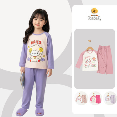 Set thun thu đông bé gái mềm mại, co giãn 4 chiều ĐG003 2-10 tuổi LITIBABY