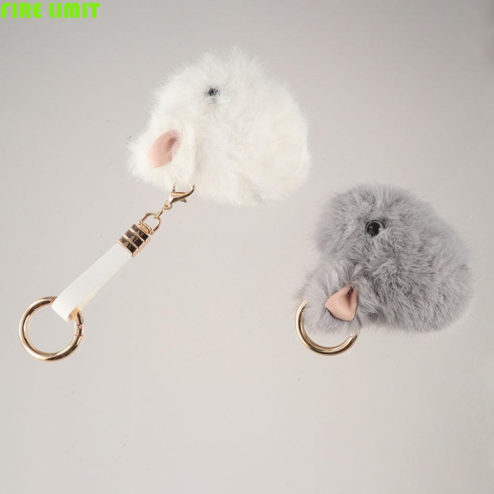 FIRE LIMIT Thỏ Móc Khóa Sang Trọng, Rex Lông Thỏ Thiết Kế Hoạt Hình Lông Thỏ Hairball Móc Khóa, Thỏ 