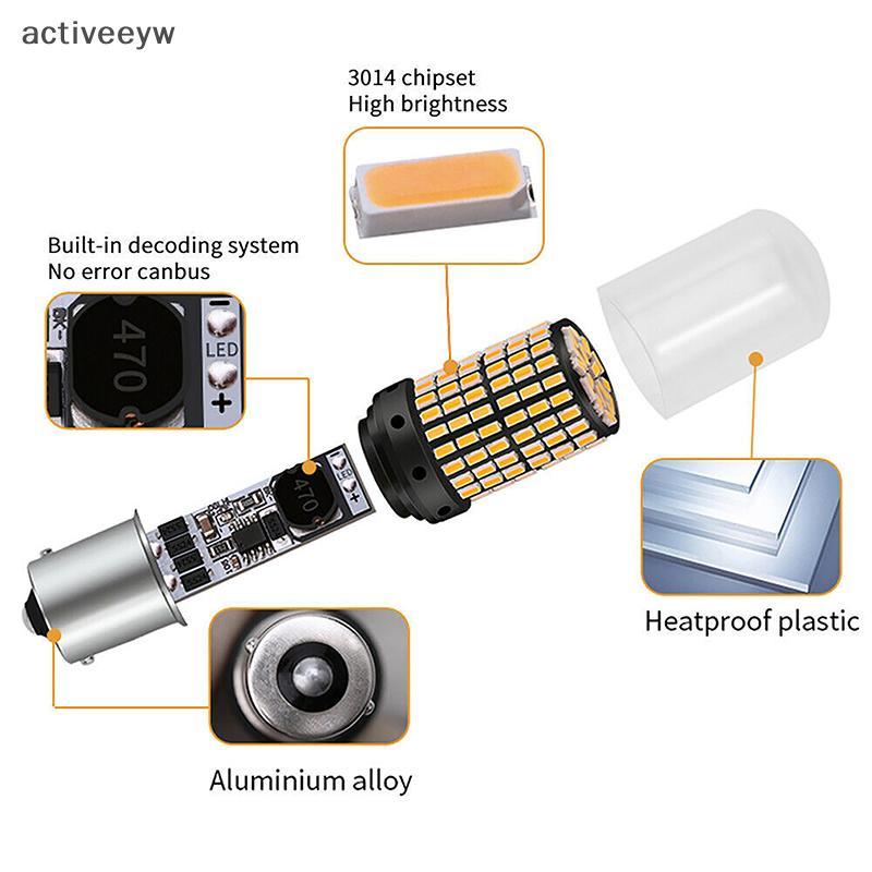 Activeeyw] 1 CÁI 1156-BAU15S Đèn báo rẽ Bóng đèn Led Màu vàng Blinker Siêu sáng Tru Light mới