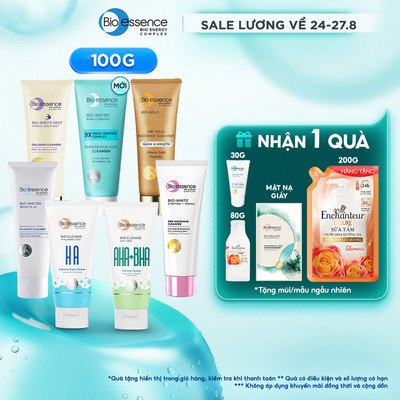 Sữa rửa mặt Bio-essence dịu nhẹ, sạch sâu, phù hợp với nhiều loại da 100g