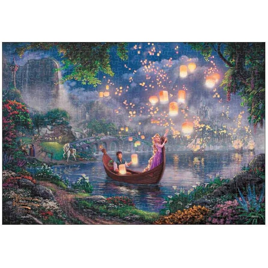 Tenyo Made in Japan 500 Piece Stained Art Gyutto Series Jigsaw Puzzle Disney Rapunzel on the Tower T