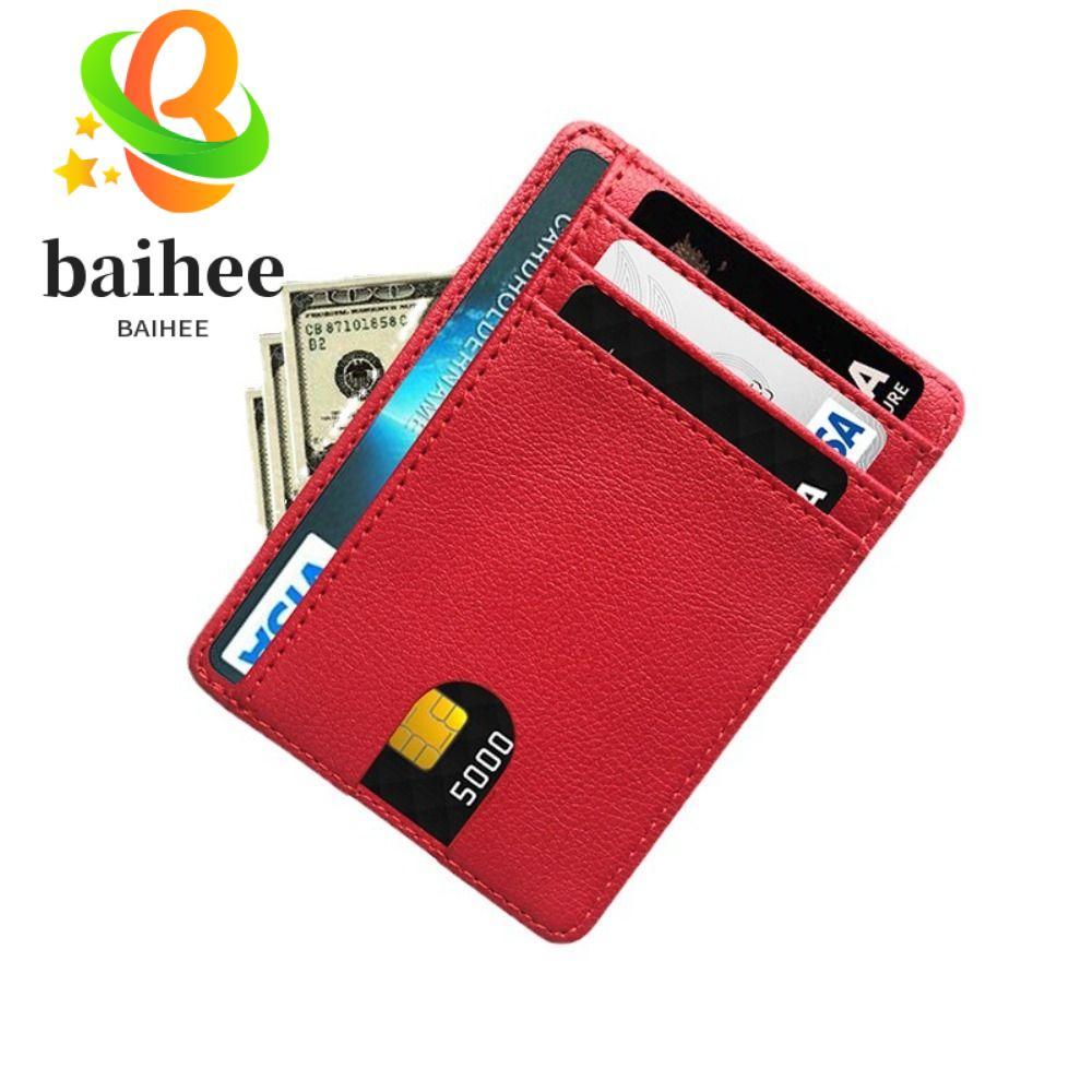 Ví da BAIHEE Ví Mini chống trộm Thẻ tín dụng Ví đựng tiền 8 khe cắm