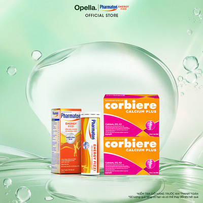 Bộ 1 Thực phẩm bảo vệ sức khỏe Pharmaton Energy Fizzi + 2 Thực phẩm bảo vệ sức khỏe Corbiere Calcium Plus Mới