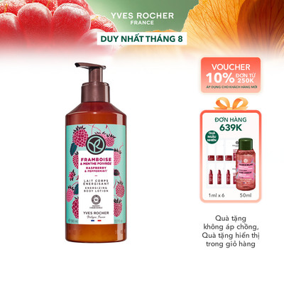 Sữa dưỡng thể hương mâm xôi đỏ Yves Rocher Body Lotion Raspberry & Peppermint 390ml