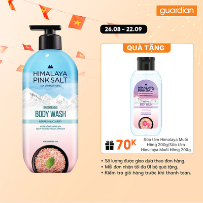 Sữa Tắm Muối Hồng Tươi Mát & Sảng Khoái Himalaya Pink Salt Body Wash Refresh & Clarify 500gr