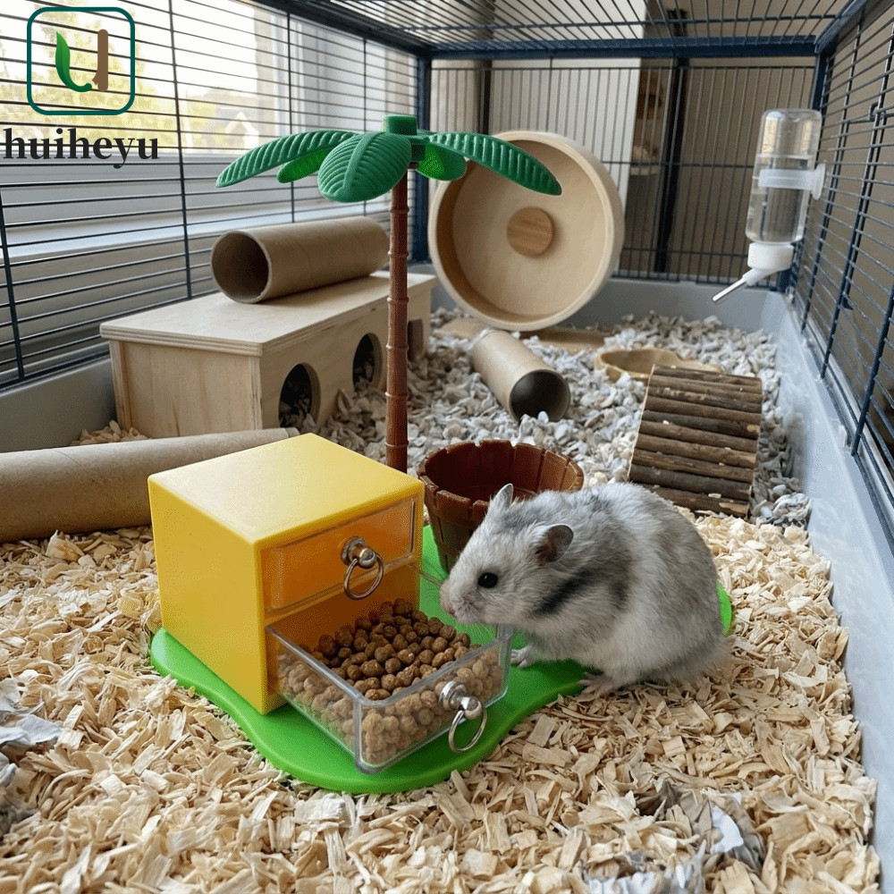Đồ chơi tìm kiếm thức ăn cho chuột hamster ZENITHEM, Hộp đựng thức ăn cho chuột hamster chống mài mò