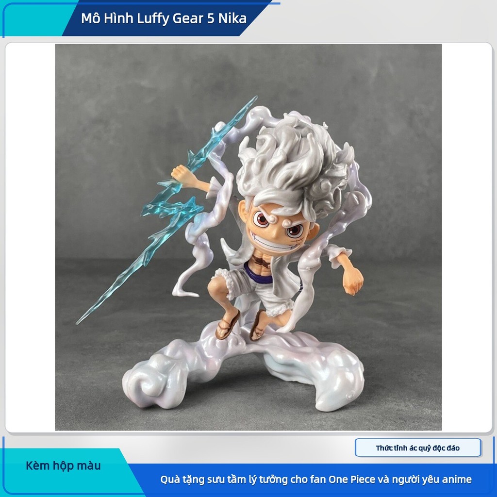 Mô Hình One Piece Luffy Gear 5 SD Nika Thức Tỉnh Tượng Trang Trí 17cm Kèm Hộp