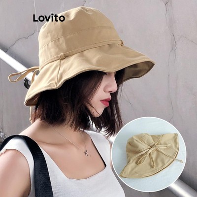 Lovito Mũ Phong cách thường ngày Mũ nơ trơn dành cho nữ LFA21066